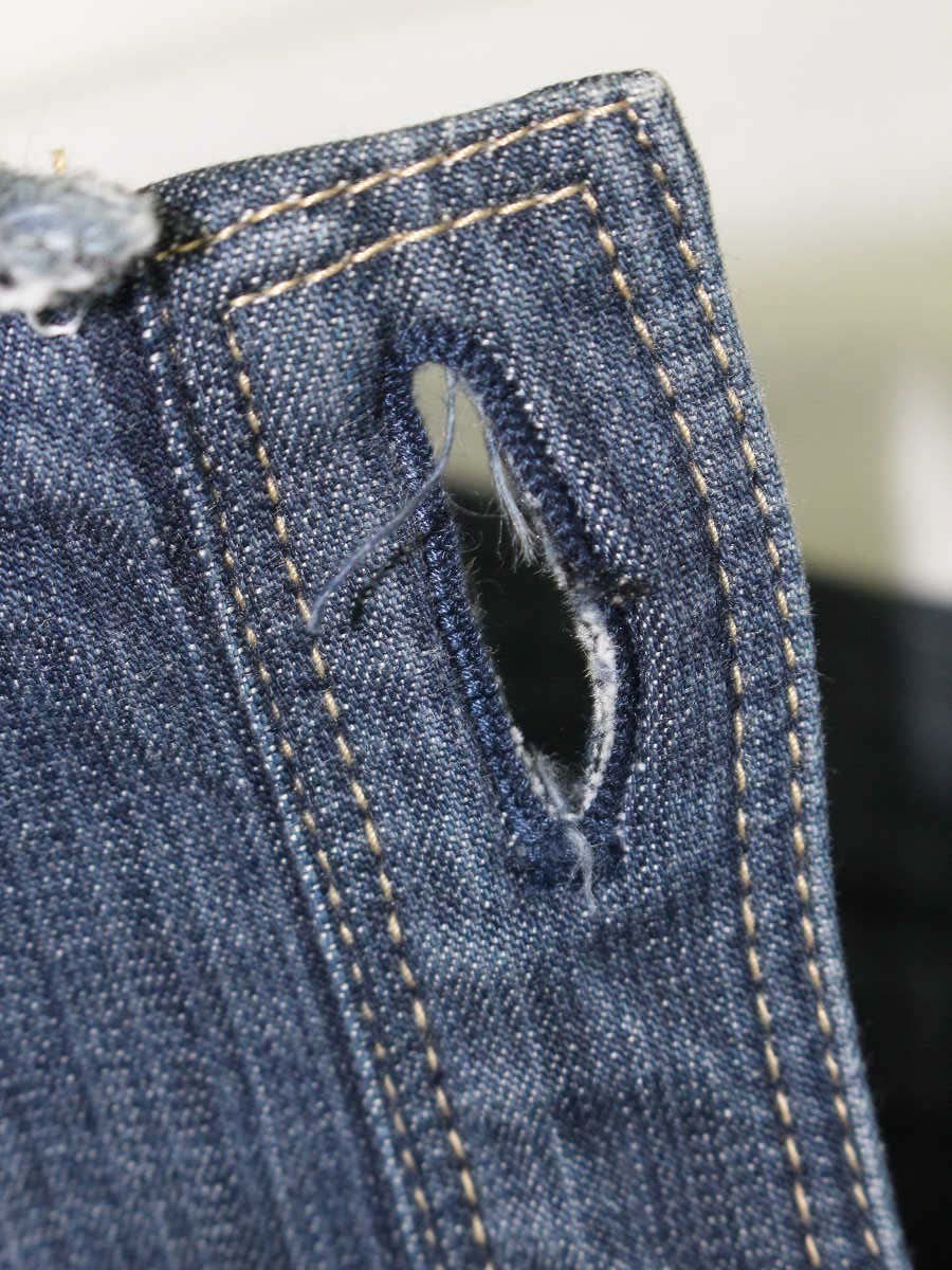 エムズグレイシー 814123 デニムジャケット 38 ブルー フラワーボタン フリンジ ITD1L42PT7PE