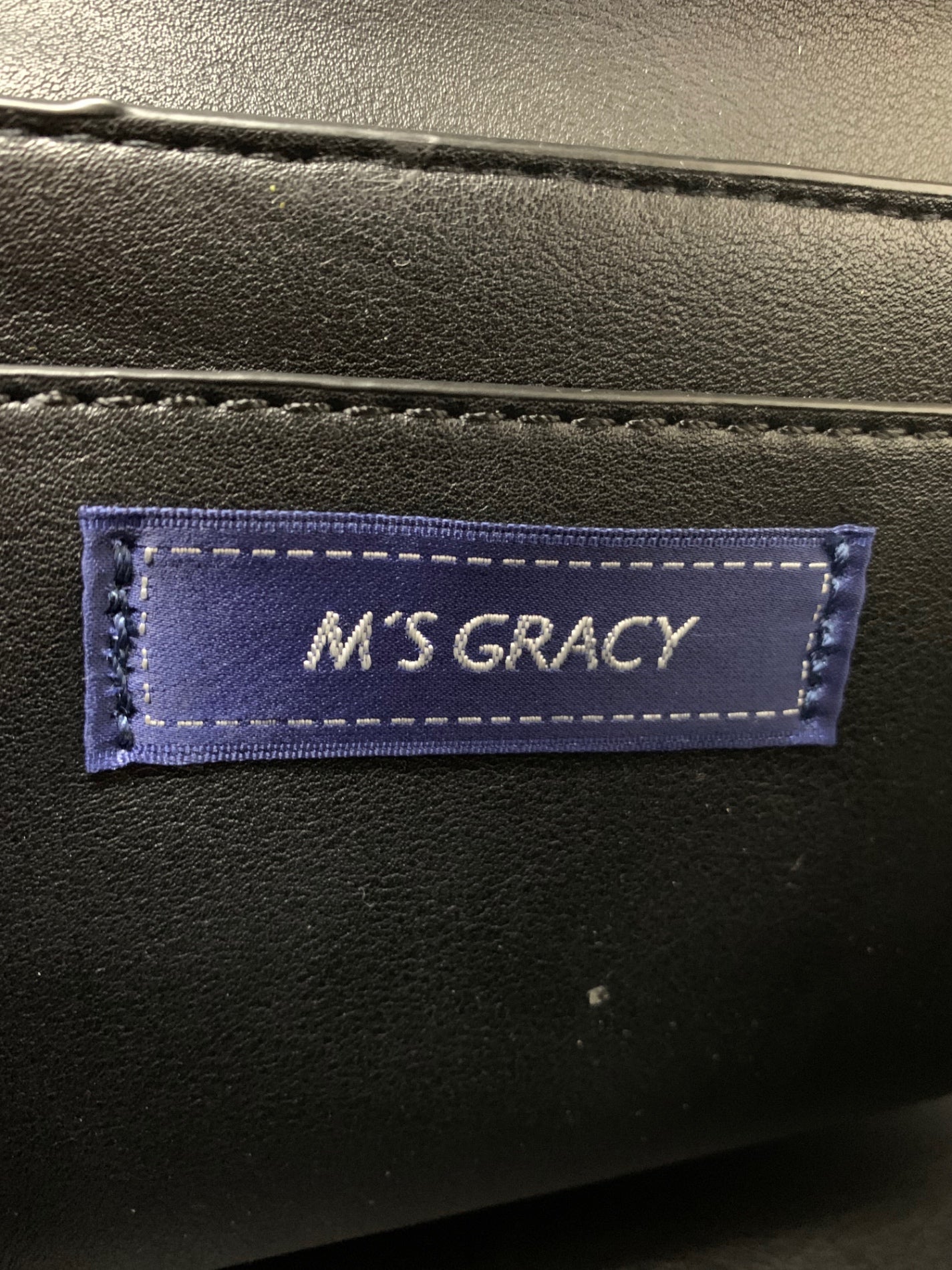 エムズグレイシー 774526 ショルダーバッグ ブラック リボン フェイクレザー ITNKJ66DYPES