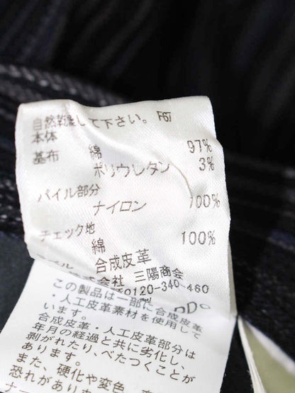 バーバリーブラックレーベル BMS13-720-08 パンツ 82 ブラック ベロア ストライプ IT8ONYNGN8I0