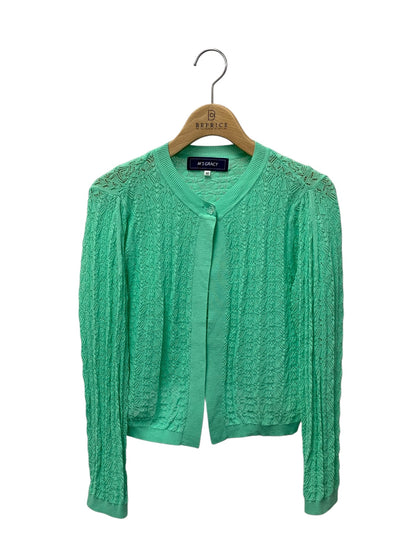 エムズグレイシー レーシー調 418334 カーディガン 40 グリーン レース ITW6YOBD1KRE