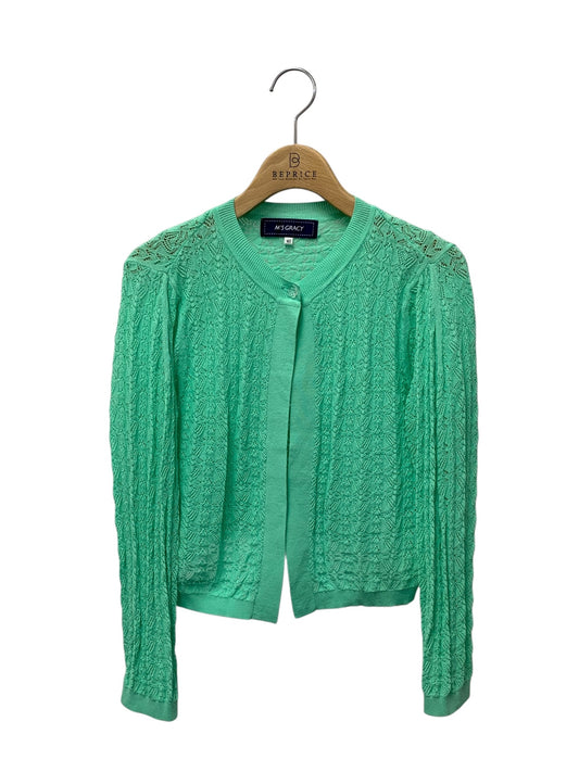 エムズグレイシー レーシー調 418334 カーディガン 40 グリーン レース ITW6YOBD1KRE