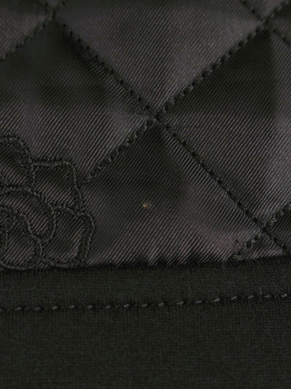 エムズグレイシー 117521 スカート 40 ブラック キルティング 切替 カメリア ITBI5EDBPWGO