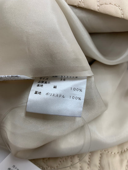 エムズグレイシー 517119 スカート 36 ベージュ カメリア ロゴ 刺繍 フレア IT43GXTK44RK