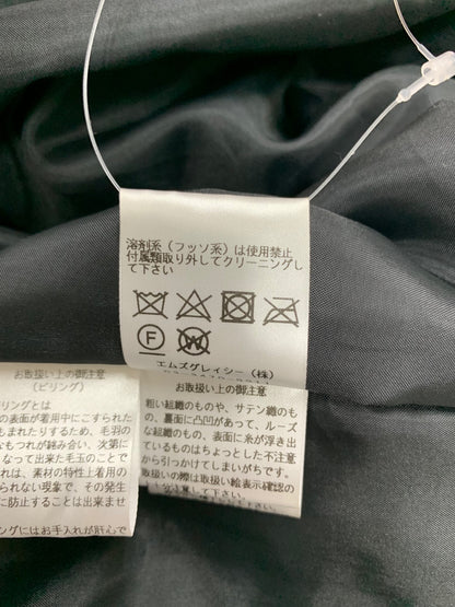 エムズグレイシー 211602 ワンピース 40 グレー/ブラック リボン ベロアハート ITHWJGKDPIM6