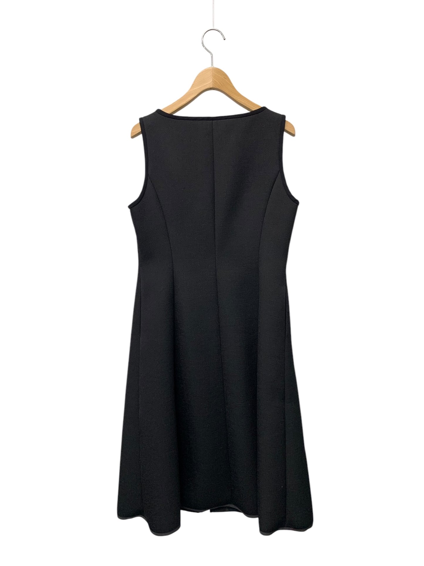 エムズグレイシー 411511 ジャンパースカート 36 ブラック ボンディング リボン フロントジップ IT6RR68H3S9G