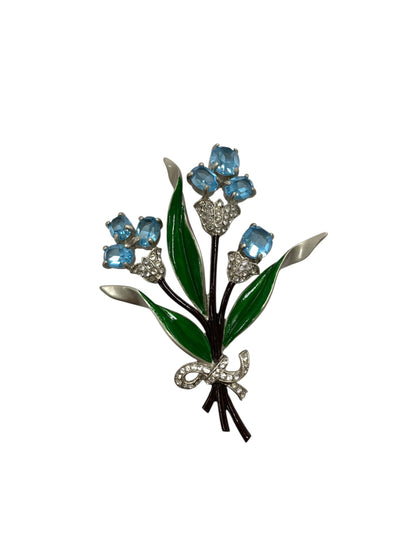 フォクシーブティック ブローチ シルバー ラインストーン フラワーモチーフ ITCV8A2NVEBC