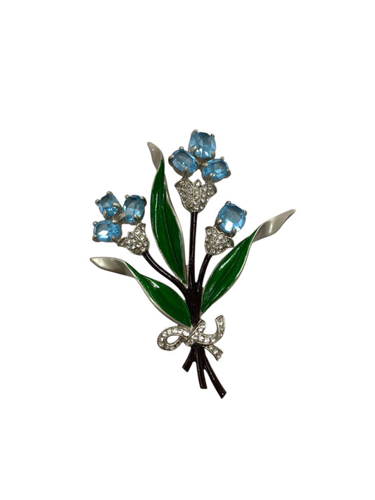 フォクシーブティック ブローチ シルバー ラインストーン フラワーモチーフ ITCV8A2NVEBC