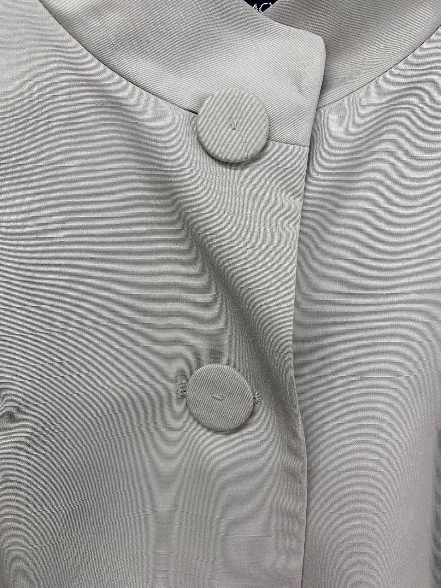 エムズグレイシー 219104 コート 38 グレー シャンタン地 リボン ベルスリーブ ITGH05BFYKKS