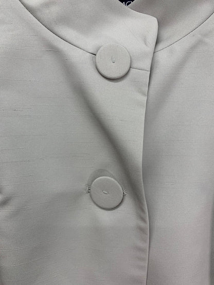 エムズグレイシー 219104 コート 38 グレー シャンタン地 リボン ベルスリーブ ITGH05BFYKKS