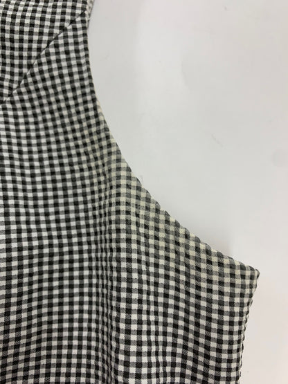 ルネ 6026680 ワンピース 38 ブラック ギンガムチェック フロントジップ IT8Q6UVSV2MO