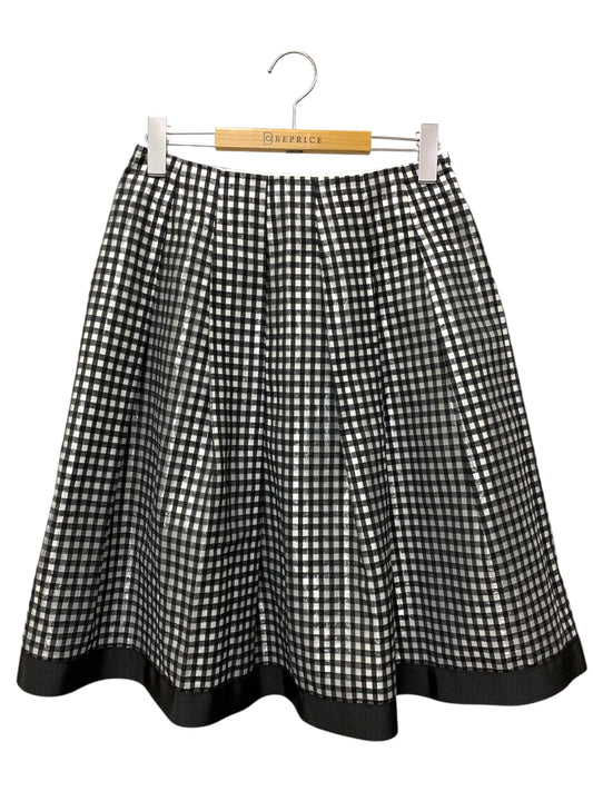 エムズグレイシー 517321 スカート 38 ブラック チェック IT5VRNBRO040