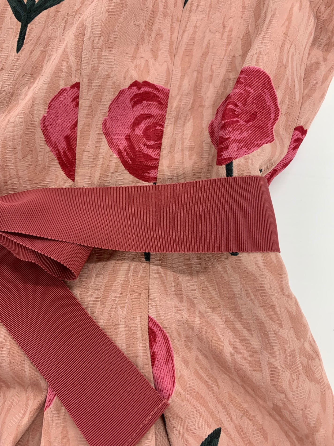 エムズグレイシー 011530 ワンピース 40 ピンク ローズモチーフ ウエストリボン ITKRJHI97V32