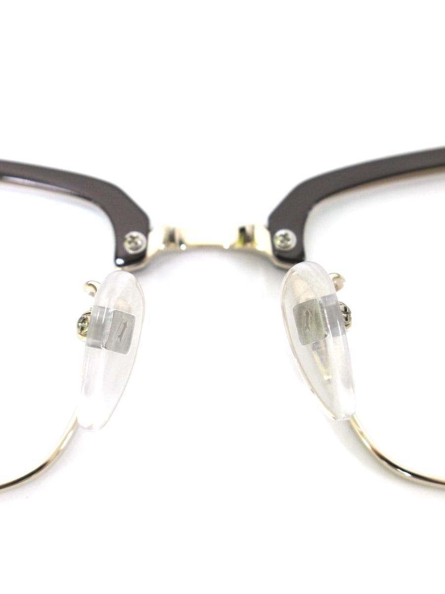 ゴールドファイル GPE-5013 メガネ ブラック/ゴールド/ブラウン コンビフレーム フルリム サーモントブロー ITC8TAV7CTU0