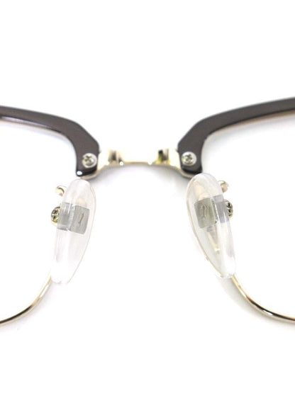 ゴールドファイル GPE-5013 メガネ ブラック/ゴールド/ブラウン コンビフレーム フルリム サーモントブロー ITC8TAV7CTU0