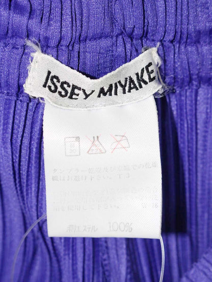 イッセイミヤケ PP33-JF609 イージーパンツ L パープル プリーツ ITCJZ6CBVV9K