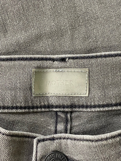 マザー 2810600367 デニムパンツ 26 グレー スキニーフレア カットオフ ダメージ加工 ITDZI503KD4P