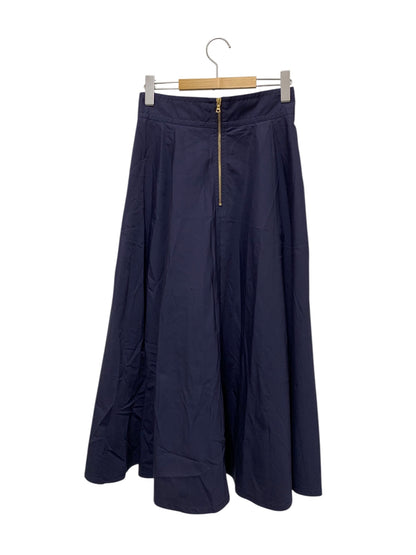 ブラミンク 7924-299-0055 スカート 36 ネイビー コットン シルク フレア ITFYSPOMGASR 【SALE】