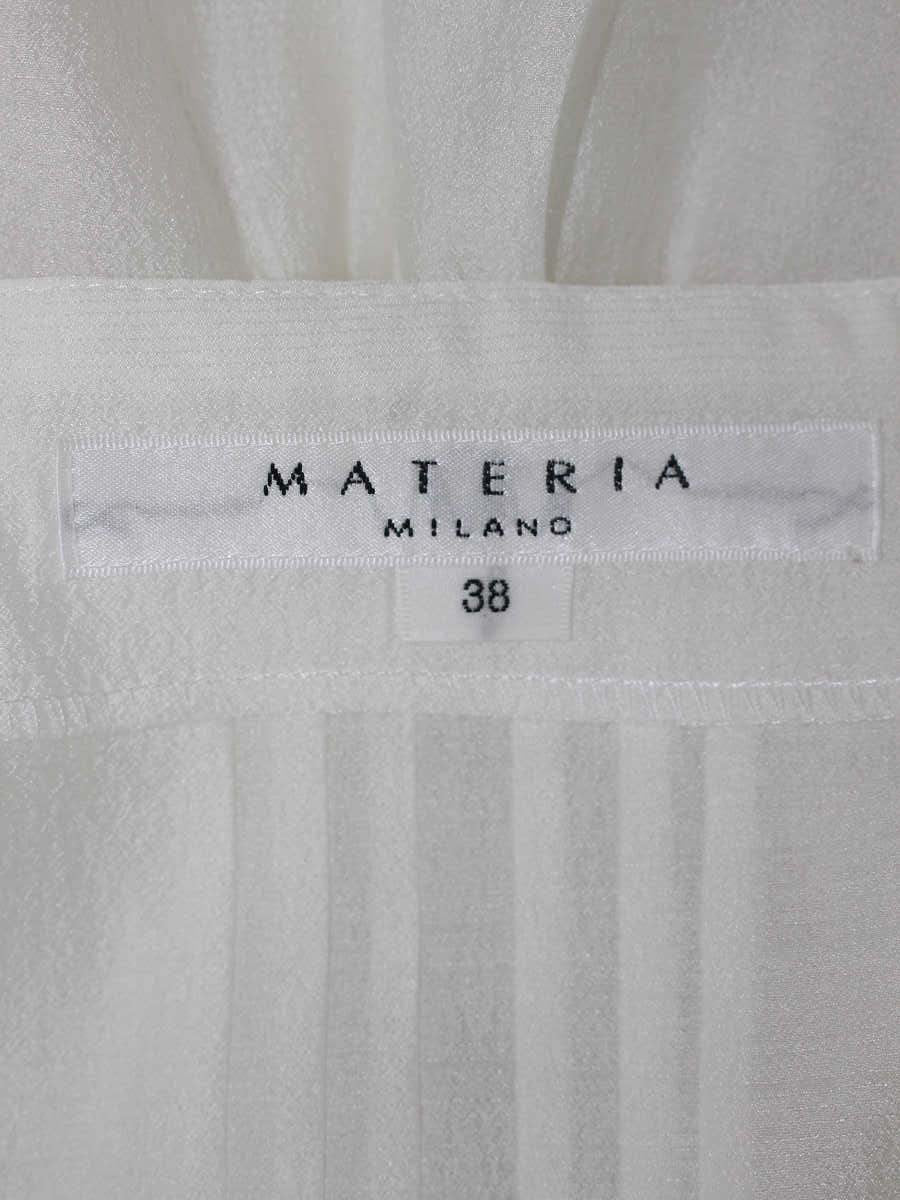 マテリア 301-110418 ブラウス 38 ホワイト フリル ITU9BWVT5AH3