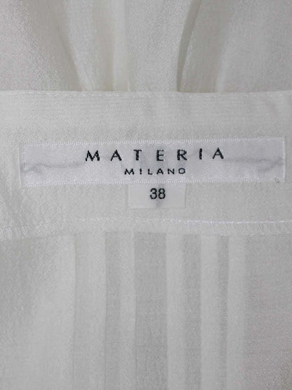 マテリア 301-110418 ブラウス 38 ホワイト フリル ITU9BWVT5AH3