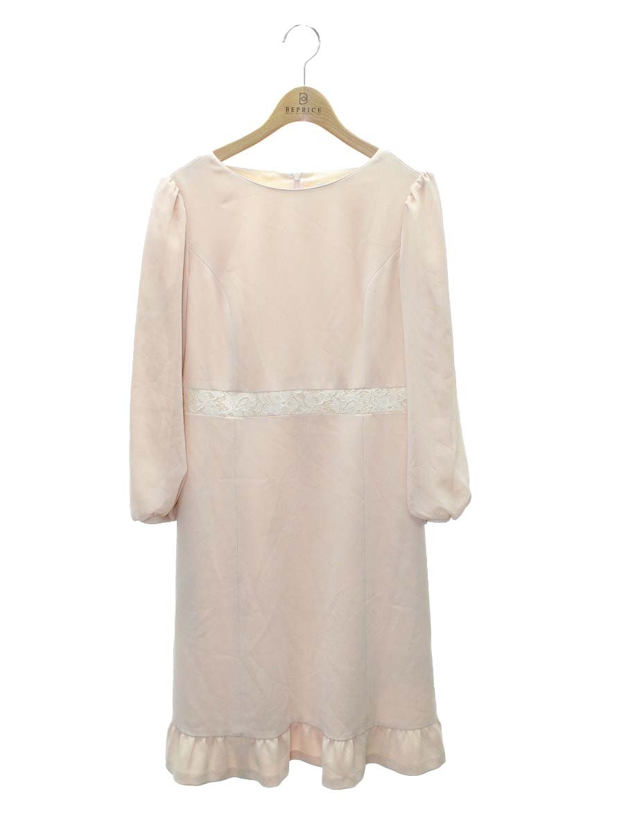 新品　TOCCA トッカ ワンピース ベージュ 長袖 フリル裾 きれいめ 未使用 tocco closet 「tocco closet」 長袖ワンピース M ベージュ