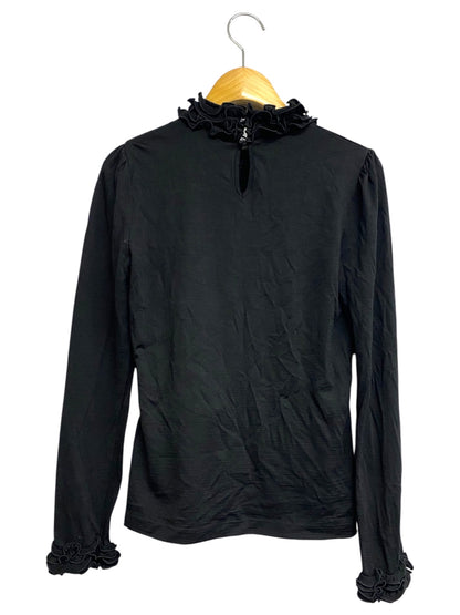 エムズグレイシー 015512 Tシャツ カットソー 38 ブラック フリル ITUMD7M8JB0T