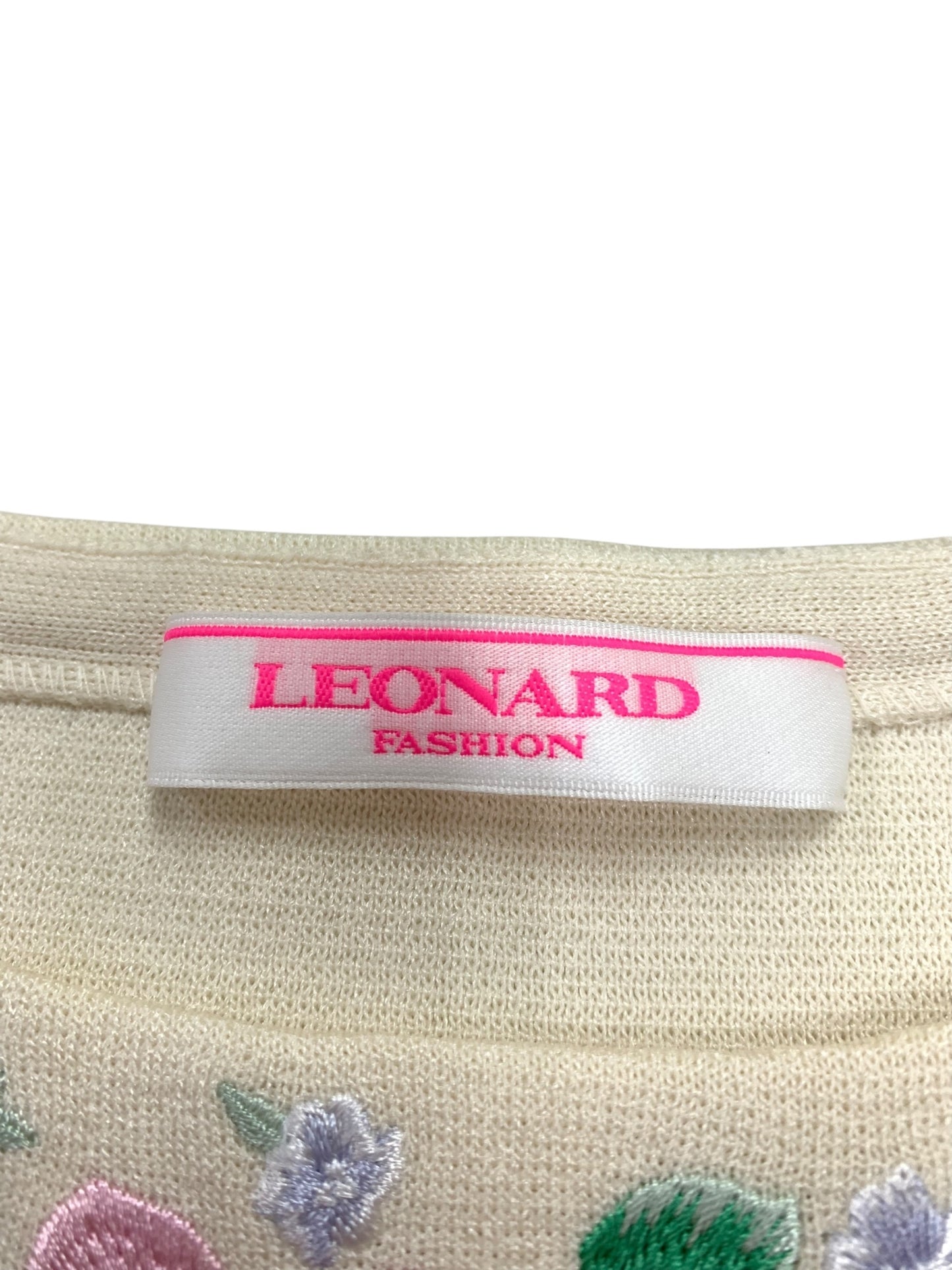 レオナールファッション 0337064 ニット セーター 4 アイボリー 刺繍 フラワーモチーフ ITB97PFI2SRK