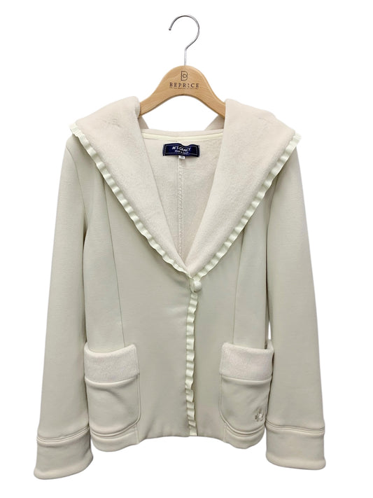 エムズグレイシー ボンバーヒートハーフジャケット 114514 パーカー 36 アイボリー フリル IT98JNG6EQ6L