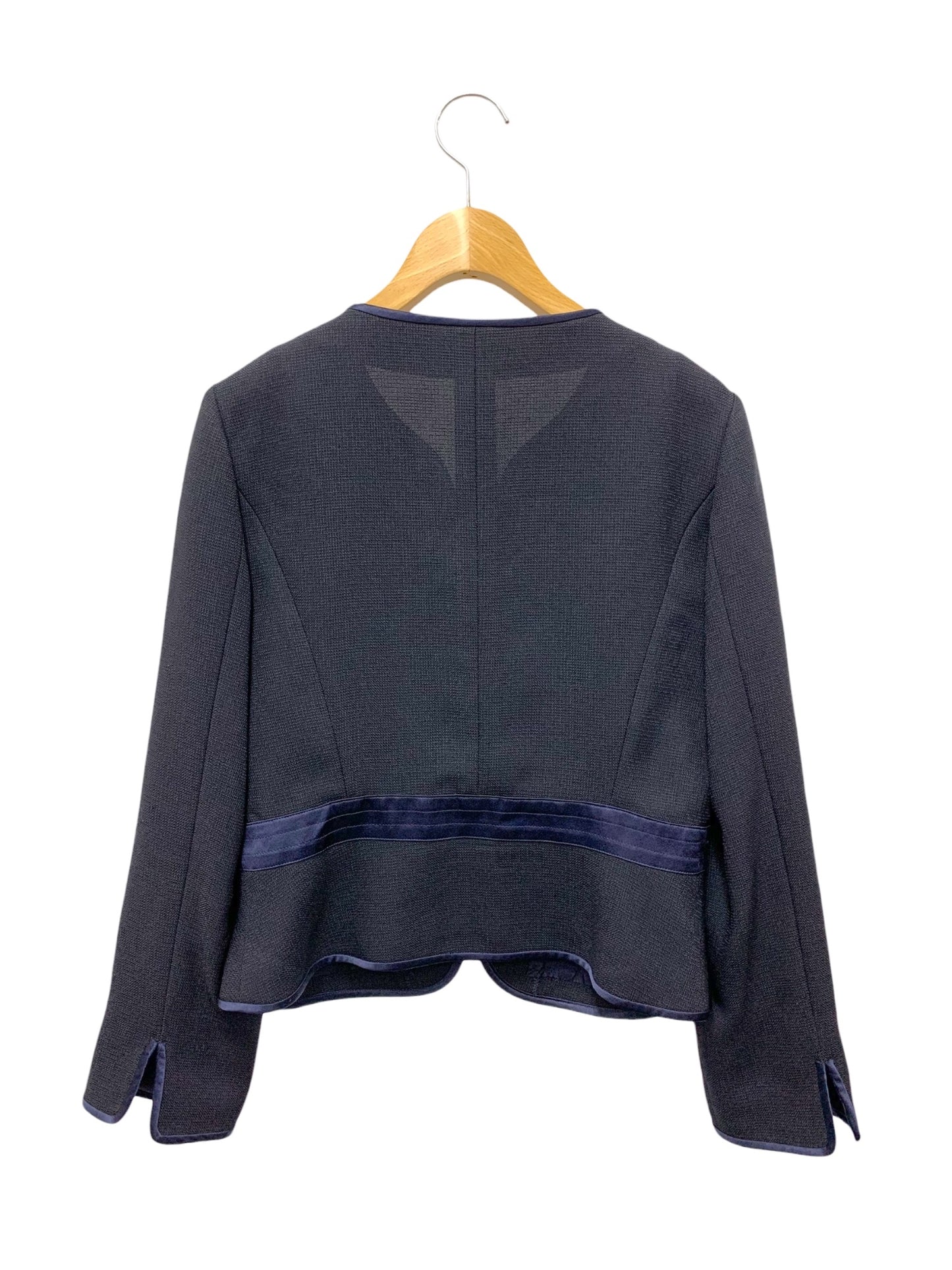 エムズグレイシー セットアップ 38 ネイビー ノーカラー ITANAGREBC50