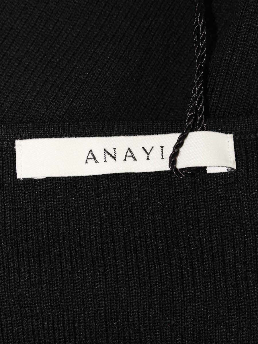 アナイ 102128-16-090-95-380 ニット 38 ブラック ハイゲージ　‘21 ITNNDLSFDPVY