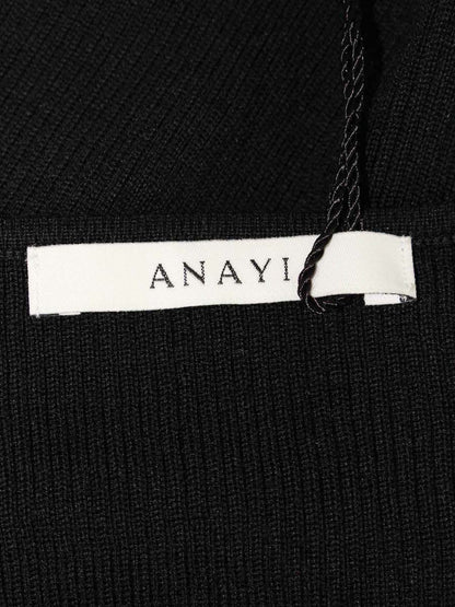 アナイ 102128-16-090-95-380 ニット 38 ブラック ハイゲージ　‘21 ITNNDLSFDPVY