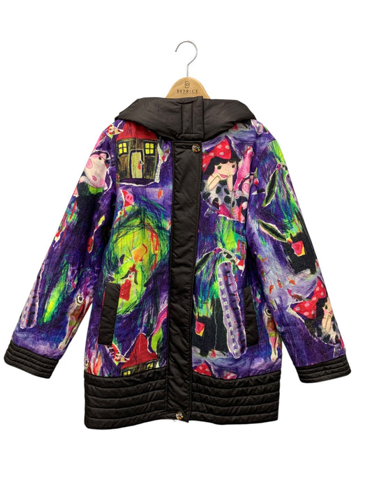 アルベロベロ 413365 ジャケット F パープル 中綿 ジップアップ ぶたさん フード付き ITENBCL7PIVV