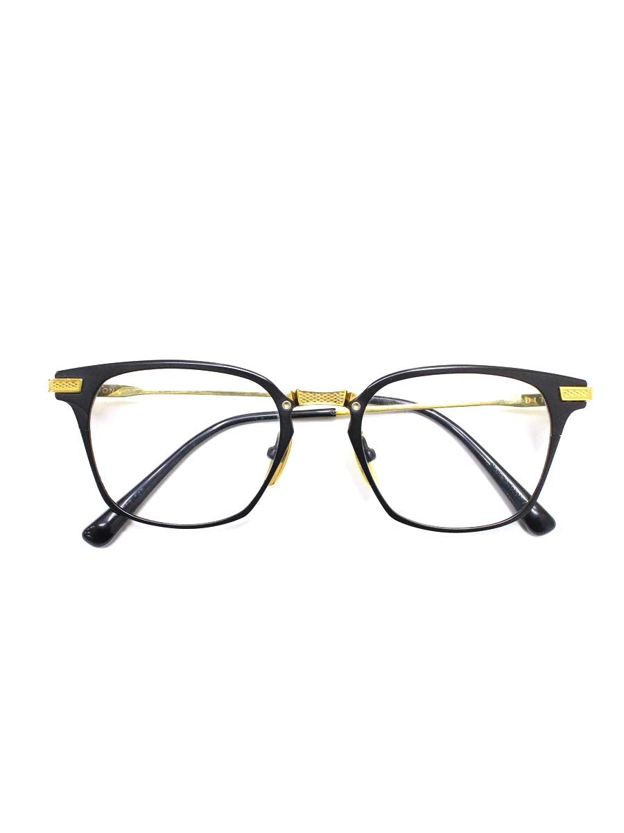 ディータ UNION DRX-2068-A-T メガネ 眼鏡 ブラック/ゴールド コンビフレーム フルリム ウェリントン IT7KKB8MTJUD