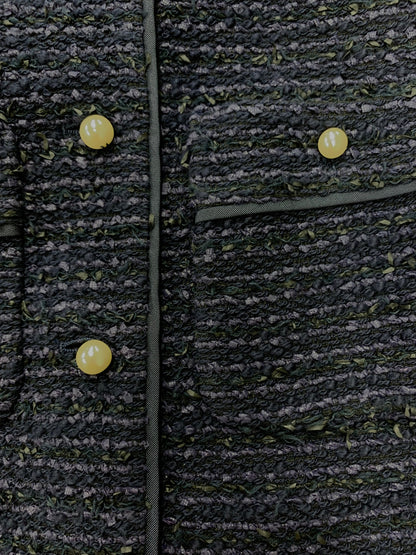 アナイ 102217-10-040-65-360 ジレ ベスト 36 ネイビー ツイード パール IT2A290MDQEK