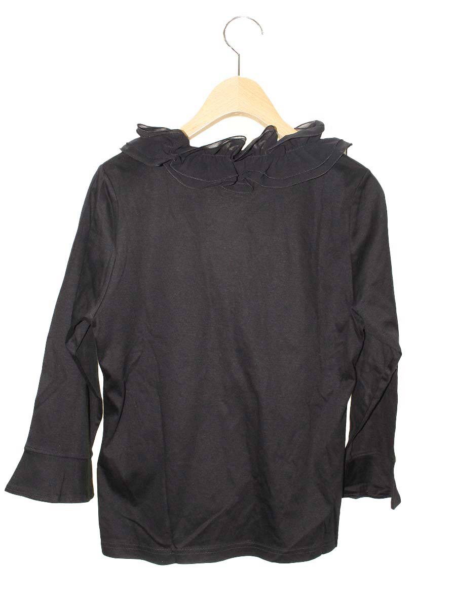 ギャラリービスコンティ 1191943 カットソー 3 ブラック フリル Vネック ITBEFIE5Y0MW