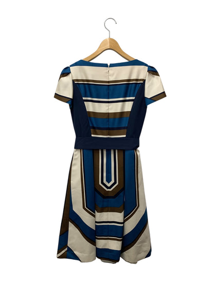 エムズグレイシー 011509 ワンピース 38 ブルー ベルト IT72DVFN3ITW