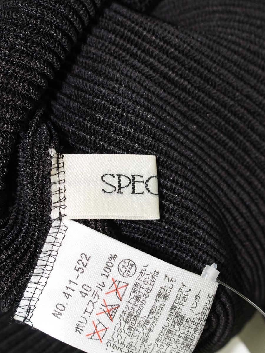 スペッチオ 411-522 ワンピース 40 ブラック シャトルプリーツ ITAEWS7EW7WG