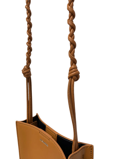 ジルサンダー Tangle スモール ショルダーバッグ キャメル レザー ITJJR8R0XT40 【SALE】