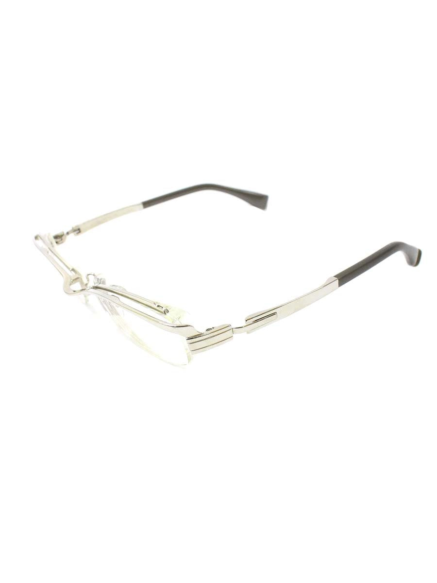 フォーナインズ S-110T メガネ 眼鏡 シルバー/グレー メタルフレーム ハーフリム スクエア ITOT5JDZI39C