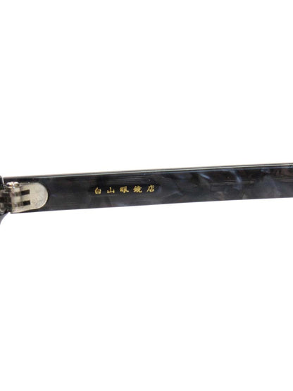 白山眼鏡店 A16 メガネ ブラック サーモントブロー コンビフレーム ITPQT9C5R26O
