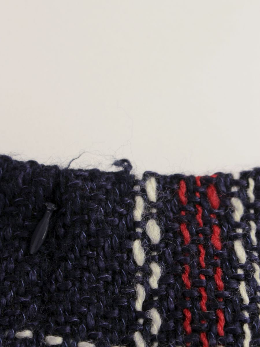 エムズグレイシー 811541 ワンピース 36 ネイビー ツイード ニット