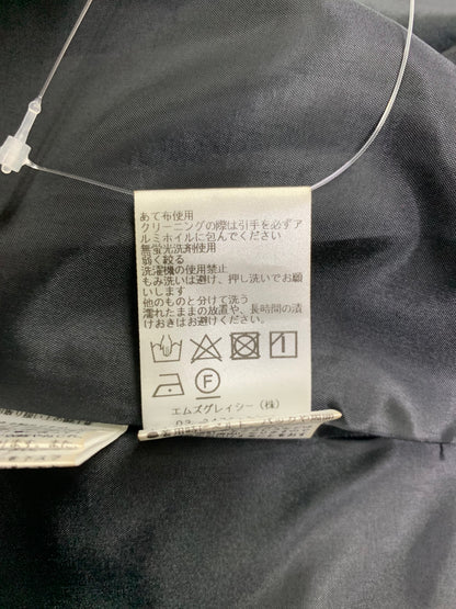 エムズグレイシー 311504 ワンピース 38 ブラック カメリアジップ フリル ITEVEI8WL87S