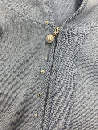 ルネ 6832370 パーカー 38 ブルー パール ラインストーン Wジップ ITG3HAEUI838