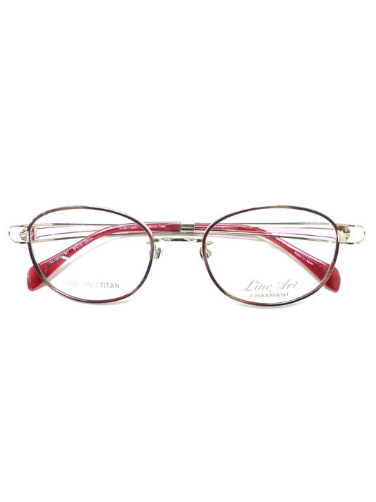 ラインアートシャルマン Vivace XL1603 メガネ ローズ/ゴールド メタルフレーム スクエア ITW2HS5WZFTE