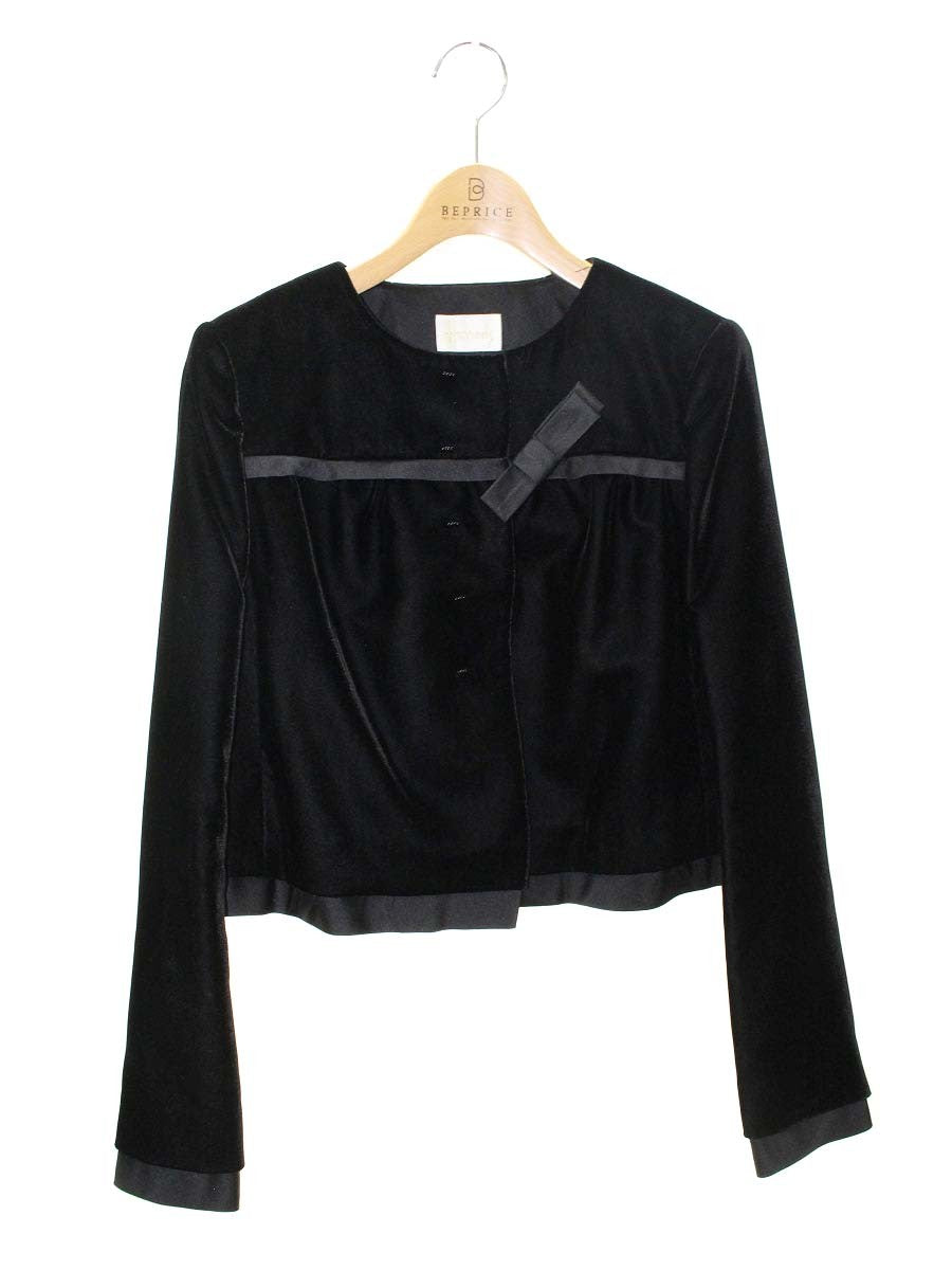 ハロッズ 11500090 ジャケット 2 ブラック ベロア リボン ITHRF4TZQNKO 【SALE】