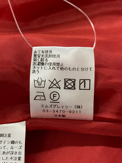 エムズグレイシー 317529 スカート 38 レッド タック フレア ITS1HGW695KG