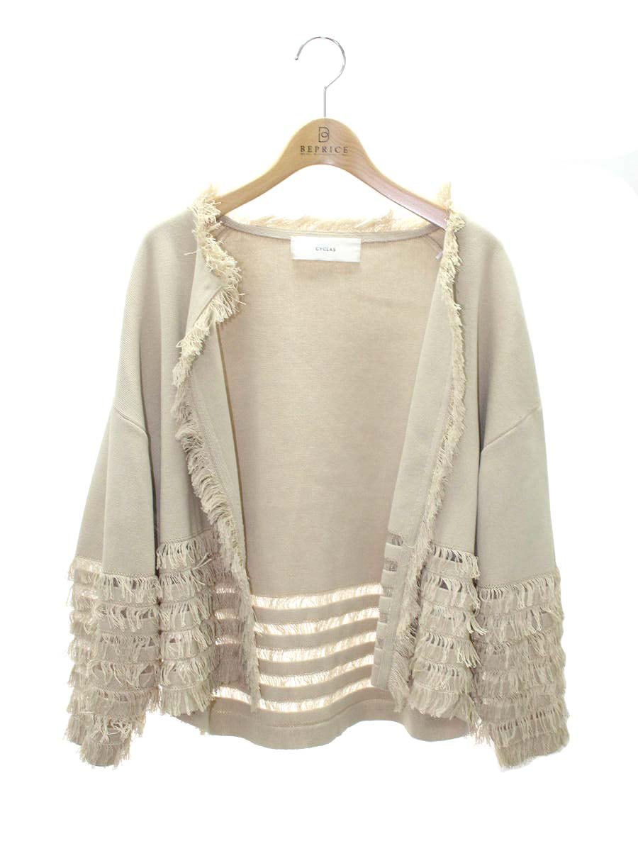 シクラス 1-02-06-2009 コットンジャケット S ベージュ フリンジ ITJNYE4RVVXM