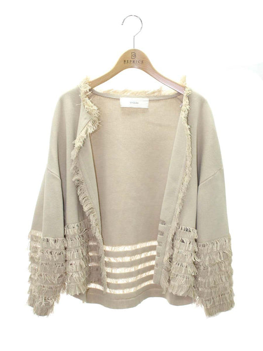 シクラス 1-02-06-2009 コットンジャケット S ベージュ フリンジ ITJNYE4RVVXM