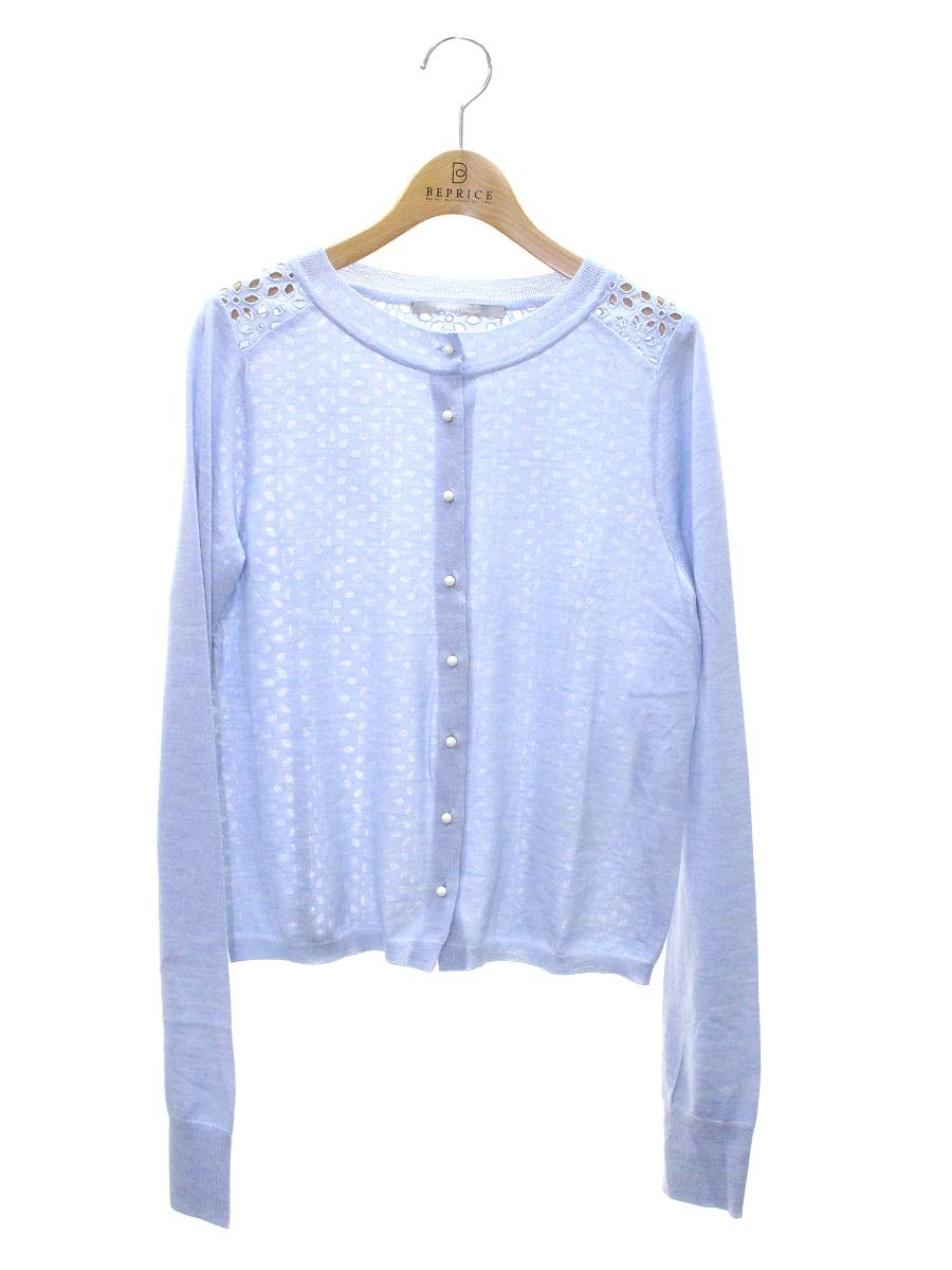 フォクシークラシック Fairchild 31594 カーディガン S ブルー カットワーク カシミヤシルク ITX9R1BUQJ6V 【SALE】