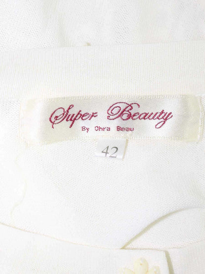 スーパービューティー カーディガン 42 アイボリー レース ビジューボタン ITOR8WZOSIV4 【SALE】