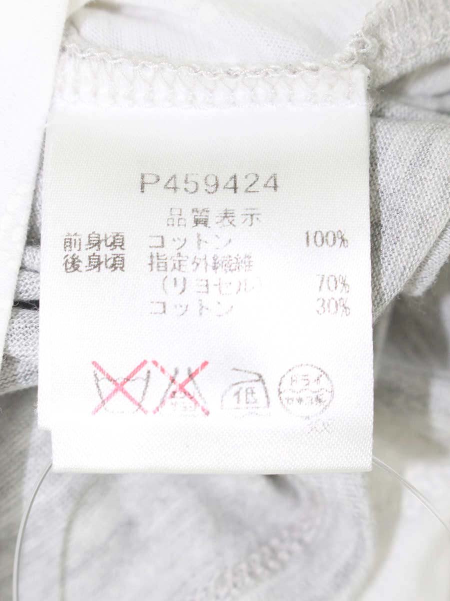 スタジオピッコーネ トップス 38 グレー 綿 レース ロゴ ITQOH7NS9AYO